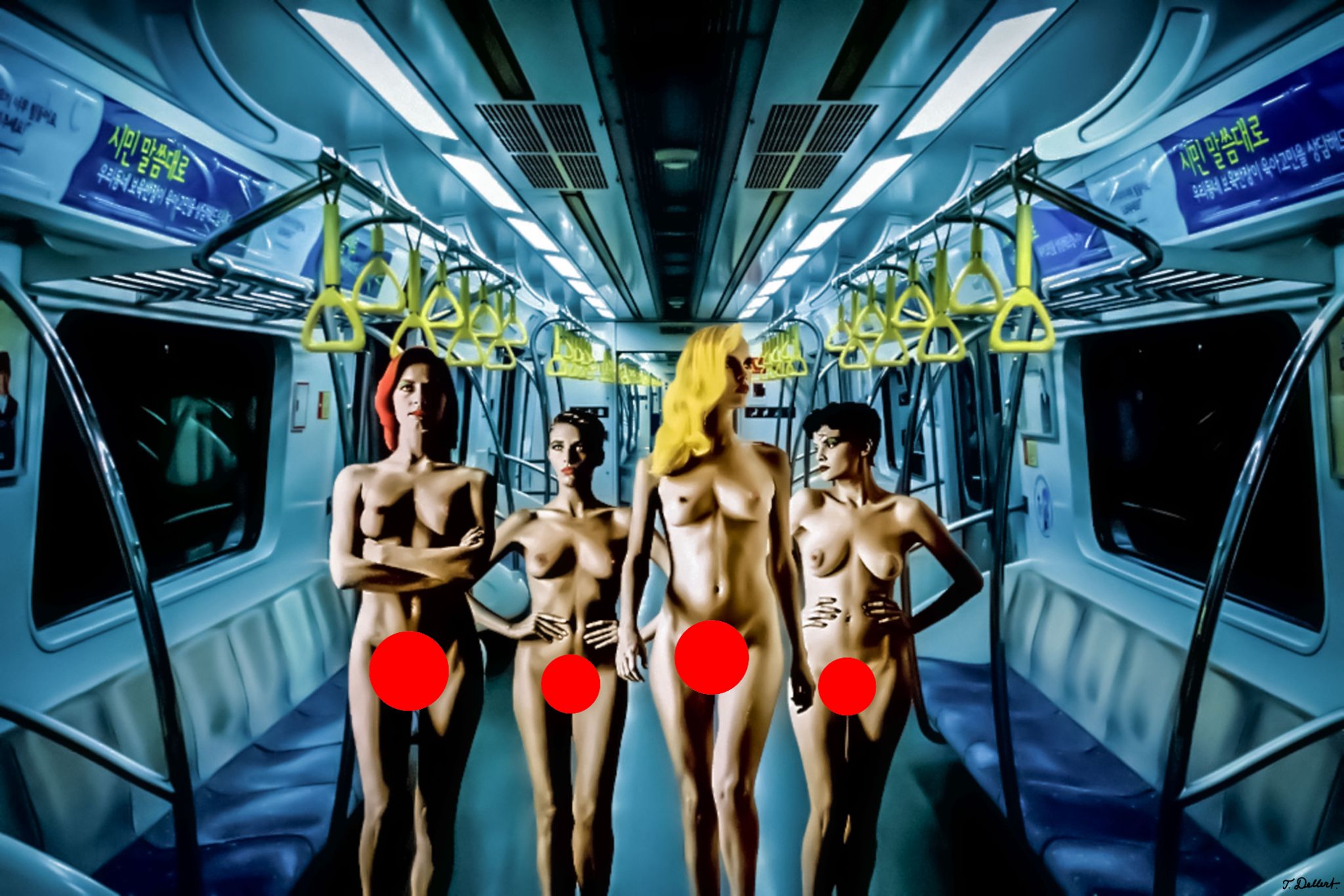 Naked in Tokyo Subway 